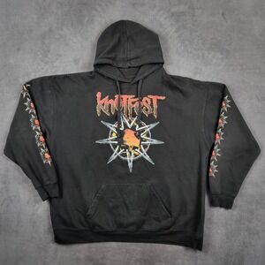 Knotfest Mens‎ Hoodie 2XL Black Slip Knot Road Show Concert 2022 Sweatshirt